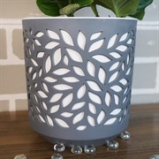 Кашпо Ливс 2,5л серый-белый - фото 52375