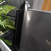 Кашпо Дива Слим 29х56 квадратное 32,8л с вкладышем 7,5л платина - фото 52398