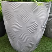 Кашпо Флоу платина 29х32 15,5л с вкладышем 5,5л - фото 52402