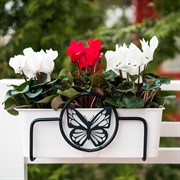 Подставка балконная Бабочка на перила длина 29см металлическая 203-002 - фото 52504