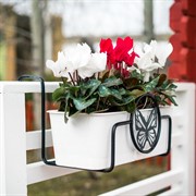 Подставка балконная Бабочка на перила длина 29см металлическая 203-002 - фото 52505