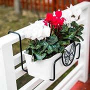 Подставка балконная Бабочка на перила длина 29см металлическая 203-002 - фото 52506