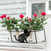 Кронштейн для растений балконный резной Кошка длина 52см металл 203-009 - фото 52520