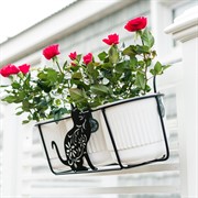 Кронштейн для растений балконный резной Кошка длина 52см металл 203-009 - фото 52521
