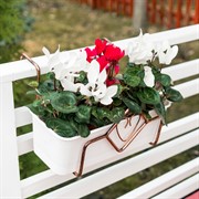 Подставка балконная для цветов Сердце золотая - фото 52551