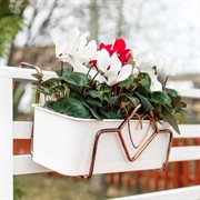 Подставка балконная для цветов Сердце золотая - фото 52552