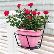 Кронштейн садовый навесной на 1 горшок 29см металл 51-408 - фото 52581