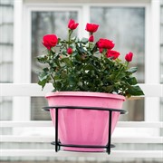 Кронштейн садовый навесной на 1 горшок 29см металл 51-408 - фото 52582