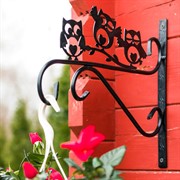 Кронштейн для подвесного кашпо Совята настенный длина 35см металл 201-009B - фото 52606