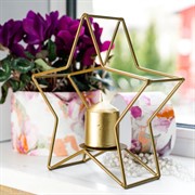 Подсвечник кованый Звезда под одну свечу 607-35-G - фото 52631