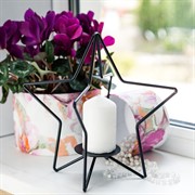 Подсвечник Звезда металлический под 1 свечу 607-42-B - фото 52641