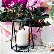 Подсвечник чёрный кованый Лофт под 1 свечу 607-45-B - фото 52647