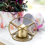 Подсвечник Сфера под 1 свечу золотой кованый 607-47-G - фото 52654