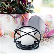 Подсвечник Сфера под 1 свечу чёрный металл 607-48-B - фото 52658