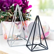 Подсвечник металл Треугольник чёрный на 1 свечу 607-50-B - фото 52670