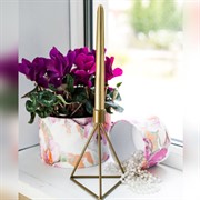 Подсвечник металл на 1 свечу Лофт золотой 607-55-G - фото 52680