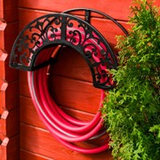 Кронштейн для садового шланга полукруглый металл чёрный 802-005B - фото 52795