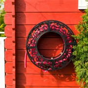 Катушка металлическая для садового шланга ажурная чёрная 802-006B - фото 52798