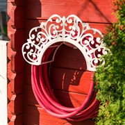 Кронштейн для поливочного шланга ажурный белый 802-009W - фото 52820