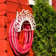 Кронштейн для поливочного шланга ажурный белый 802-009W - фото 52822