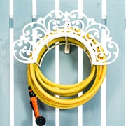 Кронштейн для поливочного шланга ажурный белый 802-009W - фото 52823