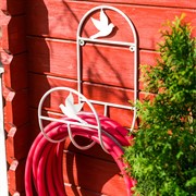 Кронштейн для садового шланга белый Птички 802-018W - фото 52892