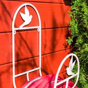 Кронштейн для садового шланга белый Птички 802-018W - фото 52893