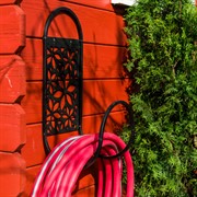 Держатель для шланга кованый чёрный Цветы 802-016B - фото 52975