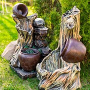 Фонтан садовый каскад Кувшины на развалинах стеклопластик высота 70см U09084 - фото 53011