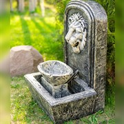 Фонтан для сада малый Львиная голова под камень высота 60см U09072 - фото 53016