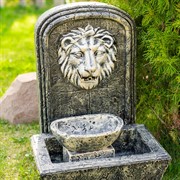 Фонтан для сада малый Львиная голова под камень высота 60см U09072 - фото 53017