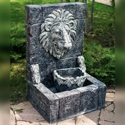 Фонтан садовый Голова льва античный тёмный камень U09036 - фото 53022