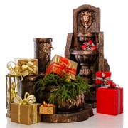 Фонтан садовый каскад Лев бронзовый US07687 - фото 53117