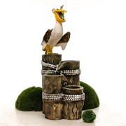 Фонтан для сада Пеликан с рыбкой U08958 - фото 53135