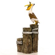 Фонтан для сада Пеликан с рыбкой U08958 - фото 53136