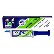 Гель Чистый дом универсальный 20мл шприц от тараканов,садовых и домашних муравьев - фото 53239