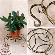 Цветочница напольная Классика на 1 цветок кованая высота 22см 70-151 - фото 5327