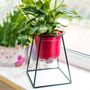 Подставка Лофт кованая черная на подоконник 66-610-B - фото 53332