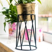 Подставка Лофт черная кованая на подоконник 66-604-B - фото 53336 Подставка Лофт черная кованая на подоконник 66-604-B - фото 53336