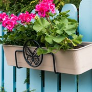 Подставка балконная Бабочка на перила длина 29см металлическая 203-002 - фото 53340