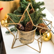 Подсвечник кованый Звезда под одну свечу 607-35-G - фото 53435