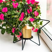 Подсвечник Звезда металлический под 1 свечу 607-42-B - фото 53442