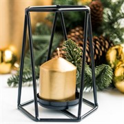 Подсвечник чёрный кованый Лофт под 1 свечу 607-45-B - фото 53446