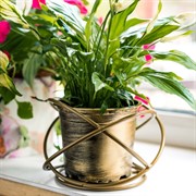 Подсвечник Сфера под 1 свечу золотой кованый 607-47-G - фото 53448