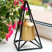 Подсвечник металл Треугольник чёрный на 1 свечу 607-50-B - фото 53452