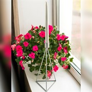 Подсвечник Лофт серебряный под 1 свечу настольный 607-53-S - фото 53454