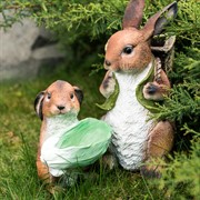 Кашпо садовое для растений Заяц с корзиной U09092 - фото 53469