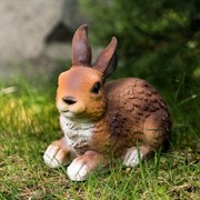 Фигура садовая Зайчонок коричневый полистоун U09089 - фото 53488
