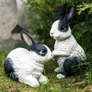 Фигура садовая Зайчонок чёрно-белый U09089-WBL - фото 53494