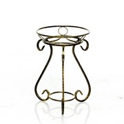 Подставка напольная на 1 цветок Классика металл бронза высота 46см 70-021 - фото 53598